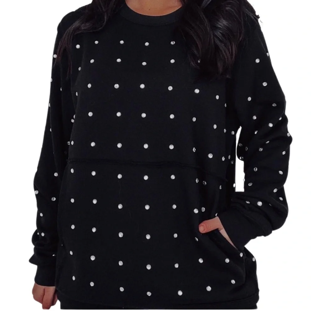 Skullhouse - Black Dripping With Diamonds Crewneck - Picture 2 of 7